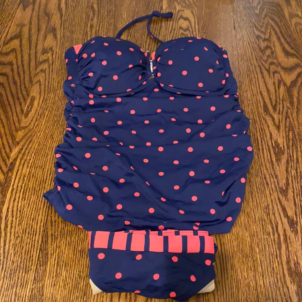 A Pea in the Pod Maternity Navy Blue Bathing Suit